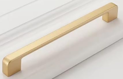 10 Pack Zinc Alloy Cabinet Handles Wardrobe Kitchen Cupboard Pulls Drawer Knobs Fashion Furniture Handle Door Hardware (Sand Gold, Hole Pitch = 160 mm)