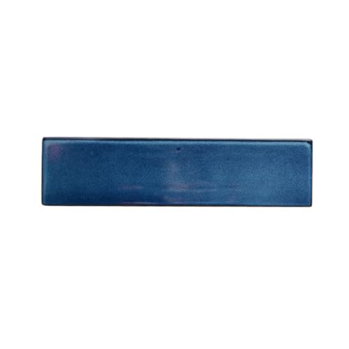 Plato rectangular de cerámica para sushi azul miniatura 1
