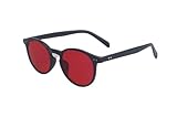 Genérico Gafas rojas bloqueo luz azul 99% – gafas luz roja para pantallas, gaming, TV, móviles | gafas anti luz azul con cristal rojo, unisex, ligeras y cómodas