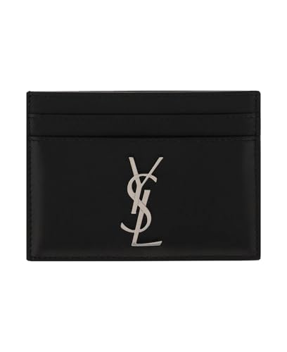 Saint Laurent Men's CASSANDRE card case in smooth leather