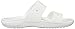 Crocs Unisex Classic Two-Strap Slide Sandals, White, 11 US Men