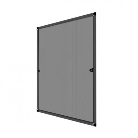 Zanzariera fissa in alluminio, 150 x 150 cm, colore: Grigio
