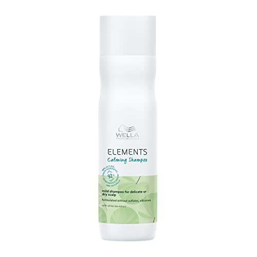Image of Wella Professionals Elements Calming Shampoo | 250 ml | Gentle, Mild Hair Cleanser | Sulfate, Silicone & Paraben Free | 92% Natural Origin Ingredients