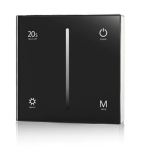 Buhdjfnke Regulador de Intensidad de CA Triac, Panel Táctil Vidrio Alta Resistencia y Ultrasensible, Modo Atenuación 86 W para Lámparas LED Regulables de CA de 110 V A 230 V, Atenuación B