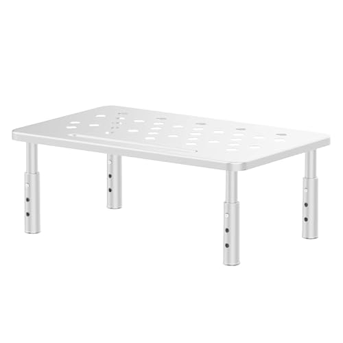 Monitor Stand Riser - Brazo de rotación de 360 °, altura ajustable de pantalla elevadora, metal para la impresora portátil y toda la pantalla plana de TV | plataforma ventilada ajustable