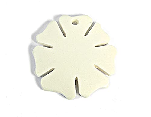 Pendentif en bois marguerite blanche pour personnaliser vos cadeaux