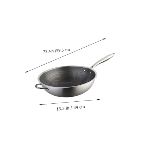 Wok Antiadherente Doble Mango Acero Inoxidable Honeycomb miniatura 2