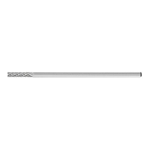 PFERD TOOLS HM-Frässtift mit Langschaft, Zylinderform mit Stirnverzahnung 3 PLUS, Frässtift-ø 3mm, Schaft-ø 3mm, Länge 75mm, 21200287 – für universelle Anwendungen auf den wichtigsten Werkstoffen