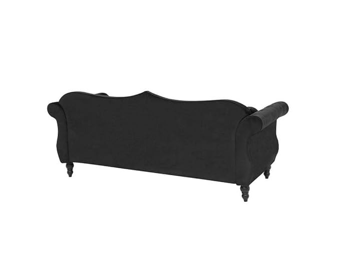 Image of Modern & Traditional 3 Seater Sofa Luxury Chesterfield Sofa for Looking in Luxurious Design for Living Room Dining Room for Home & Living Room Office. (Black)