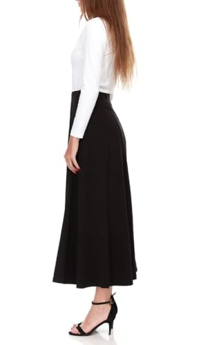 KIKI RIKI Maxi Panel Skirt with Elastic Waist for Womens/Teens 36 Inch Length2