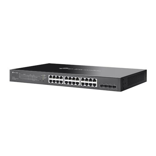 Image of TP-Link SG2428LP 28 Port Gigabit PoE Switch, 16x Gigabit PoE+ Ports, 802.3af /at 30W, 150W Total Budget, Network Switch, Omada Ethernet Switch, Ethernet Splitter, Metal Case, Cloud Management