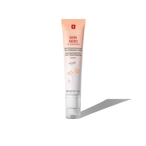 Erborian Skin Hero - Hautverbesserer mit Ginseng und Hyaluron - Koreanische Gesichtspflege, reduziert Rötungen und verfeinert das Hautbild - Feuchtigkeitscreme, nicht getönt und nicht komedogen 40 ml