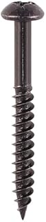 4x30mm (8x1.1/4) BLACK POZI WOOD SCREW ROUND HEAD BLACKJAX POZIDRIVE JAPANNED PHILLIPS HEAD SMALL STEEL SCREWS CHIPBOARD MDF CABINET FURNITURE (Pack of 20, 50, 100) (20)