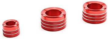 Center Console Decorative Cover Trim 3pcs Car Volume Air Conditioning Knobs Audio Control Button Knob Ring Cover Trim For BMW X5 X6 E70 E71 E72 2008-2011 2012 2013 (Color : Red)