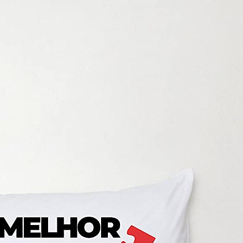 Travesseiro De Corpo Aconchego 1,30m X 38cm Com Fronha Microfibra Estampado - Melhor Parte de mim