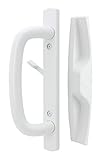 FPL Veranda Sliding Glass Door Handle Set, White, Non-Keyed, 3-15/16” Screw Holes