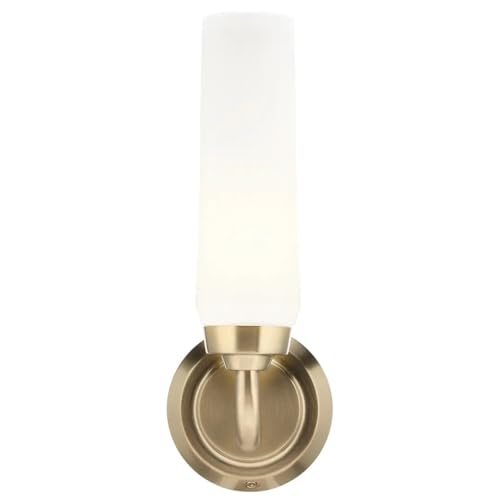 Kichler, Truby 11.5 Inch 1 Light Wall Sconce with Satin Etched Cased Opal Glass in Champagne Bronze, 55073CPZ by Kichler - Image 5