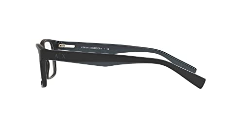 Image of Armani Exchange Mens AX3038F Low Bridge Fit Rectangular Prescription Eyewear Frames