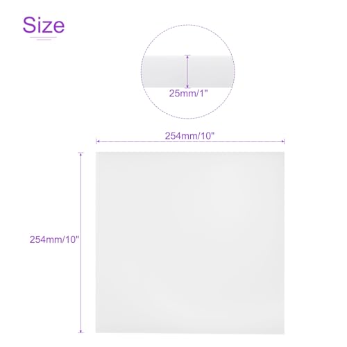Image of DMiotech 10 x 10 x 1 Inch Plastic UHMW Sheets, Ultra High Molecular Weight Polyethylene, Opaque White Polyethylene Board for Automotive, Chemical, Manufacturing, DIY Home Kitchen