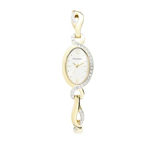 Montre dame acier bicolore argenté doré Fontenay FPB00502