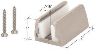 C.R. LAURENCE HYD03BN CRL - Kit de guía de piso para puerta corrediza Hydroslide de níquel cepillado