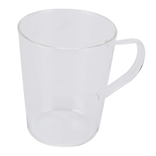 Tazza per Latte, Birra, caffè, Whisky, Birra, tè, Tazza, Trasparente con Borosilicato, Tazza in Vetro Resistente Al Calore, Melamina, Tazza da Brodo, Tazze da Brodo (Trasparente)