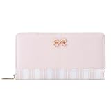 Sunwel Fashion Cute Wallets Girls Coquette Bow Small Wallet Pink Aesthetic with Card Slots ID Window Purse for Women