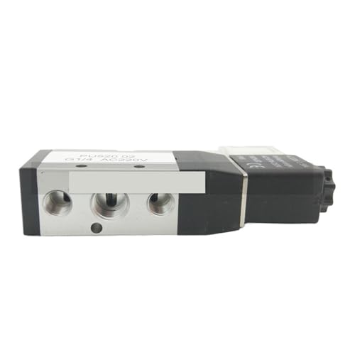 Distributeur pneumatique 5/2 PU520 G1/2 avec commande électrique DC24V à commutation rapide - 6