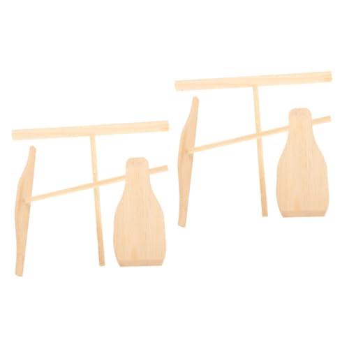 Amosfun 2sets Wooden Pancake Spreader and Spatula Kit Crepe Turner Griddle Spatula for Pancake Making