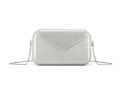Pochette en satin de luxe Girly Handbags dotée d'un fermoir métallique chic pour cérémonie