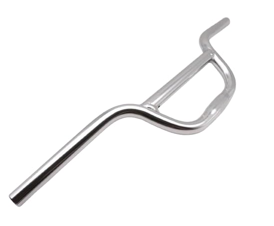 Guidon de vélo BMX en aluminium - Style libre - 620 - 640 mm - Hauteur : 110 mm - Noir et argenté - 640 mm