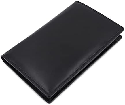 ag wallets Genuine Leather Mens Long ID 19 Credit Card Security Wallet (RFID_BlackNapaLeather)
