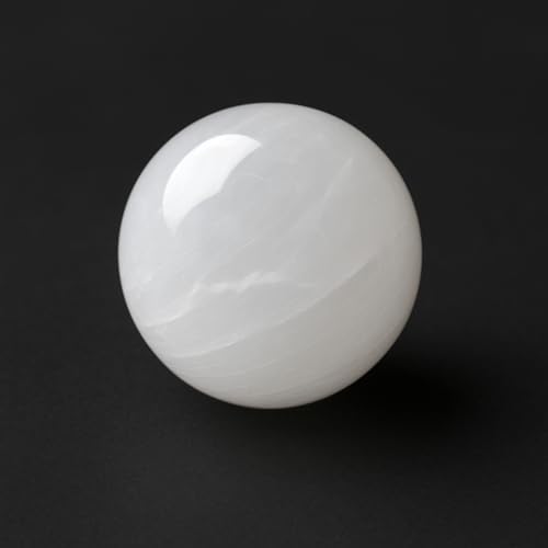 ROCKING GIFTS Sfera di Selenite Minerale e cristallina, Bellezza energetica, Meditazione, amuleti spirituali