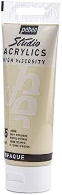 Pébéo 831-065 - Studio Acrylics Fine Acrylic - Acrylic Paint - White Acrylic - Ivory, 100 ml