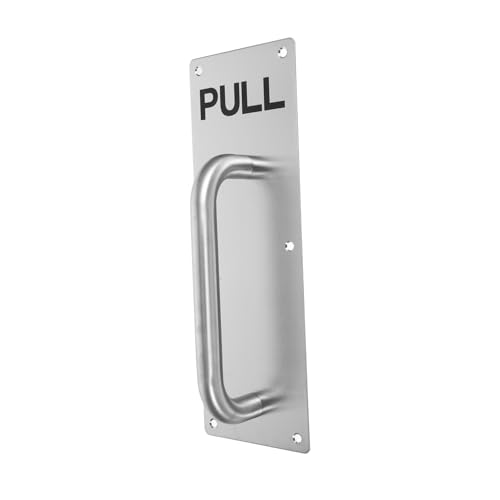 TOPPERFUN Stainless Steel Pull Handle for Fire Exit and Kitchen Doors Heavy Duty Commercial Door Handle Plate Design for Easy for Cabinets and Industrial Use