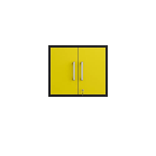 Image of Manhattan Comfort Eiffel Garage Cabinets and Storage System, Set of 5, Yellow