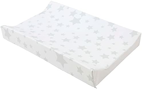Babycurls Deluxe Anti-Roll PVC Wedge Nappy Baby Changing Mat with Curved Sides and Raised Edges for Babies from Birth Upwards Wipe Clean and Waterproof 69 x 45 x 8cm (Elephant Love)