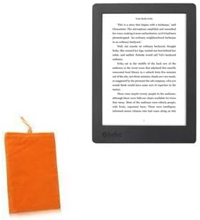 BoxWave Case Compatible with Kobo Aura H2O (2017) - Velvet Pouch, Soft Velour Fabric Bag Sleeve with Drawstring - Bold Orange