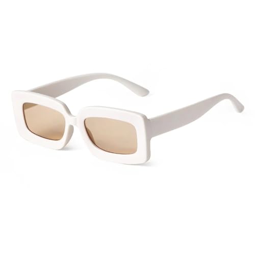 Flat Top Rectangle Sunglasses Women Rectangular Female Shades Eyewear Rivet Frame UV400 Men Sun Glasses