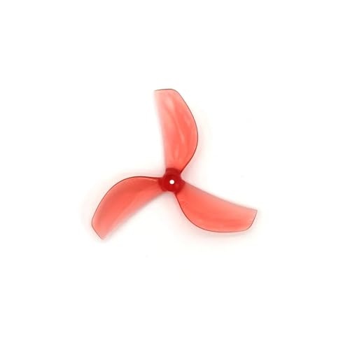 8個 45mm 3ブレード 2ブレード PC プロペラ Tマウント 1mm 1.5mm 0805 モーター RC FPV レーシング フリースタイル T-inywhoop ドローン プロペラ用(45-3 Red 1mm Hole)