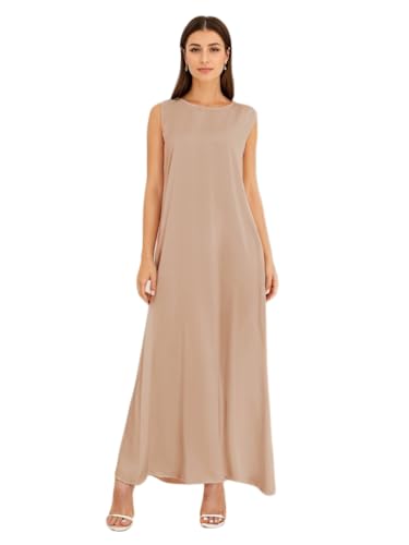 Robe intérieure sans manches longue et opaque sous robe arabe