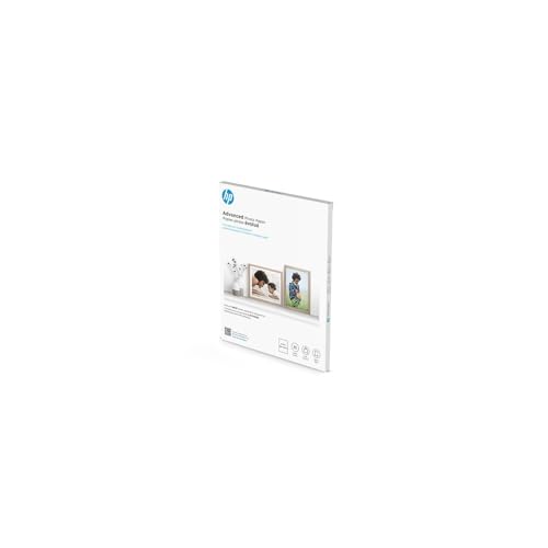 Image of HP Advanced Photo Paper, Glossy, 65 lb, 8 x 10 in., 203 x 254 mm, 25 sheets (6J777A)