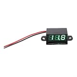 Mini voltmetro impermeabile da 0,28 pollici, display digitale a LED, DC 3-30 V, per auto, camion, moto, pannello di sorveglianza batteria da incasso (verde)