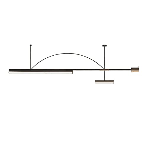 Suspension LED noire pour cuisine | Lustre moderne réglable de 3000K à 6000K