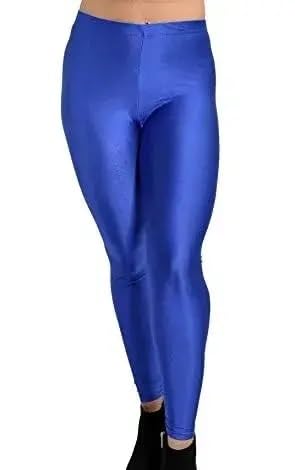 Image of Women's Nylon Shimmer Leggings | Ankle Length | Slim Fit | Stretchable Spandex Leggings | Shiny Finish | Casual Wear & Special Occasion
