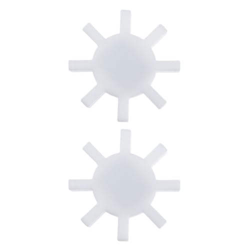 DECHOUS 2 Barras Agitadoras Magnéticas Resistentes al Clima de Ptfe Forma de Engranaje Solar Ideales para Mezcla y Agitación para Laboratorio Químico y Biológico