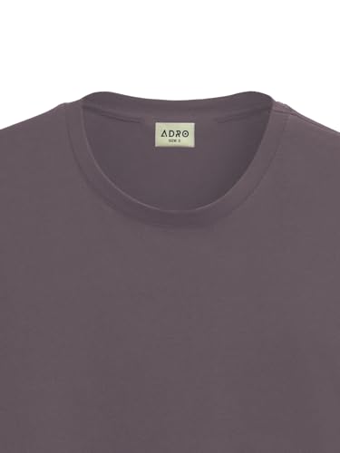 Image of ADRO Men's Cotton Solid Regular Fit T-Shirt