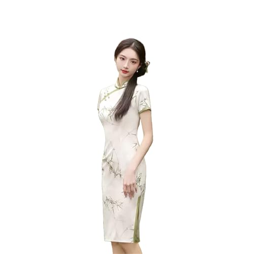 Robe Cheongsam dentelle femmes robe printemps été rétro littéraire chic