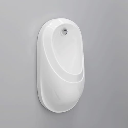 Urinal masculino inteligente con sensor de descarga, montado en pared, pequeño, para adultos, blanco, comercial antiolor y antiespl splashes, lavado universal de alta eficiencia, para escuelas o garajes