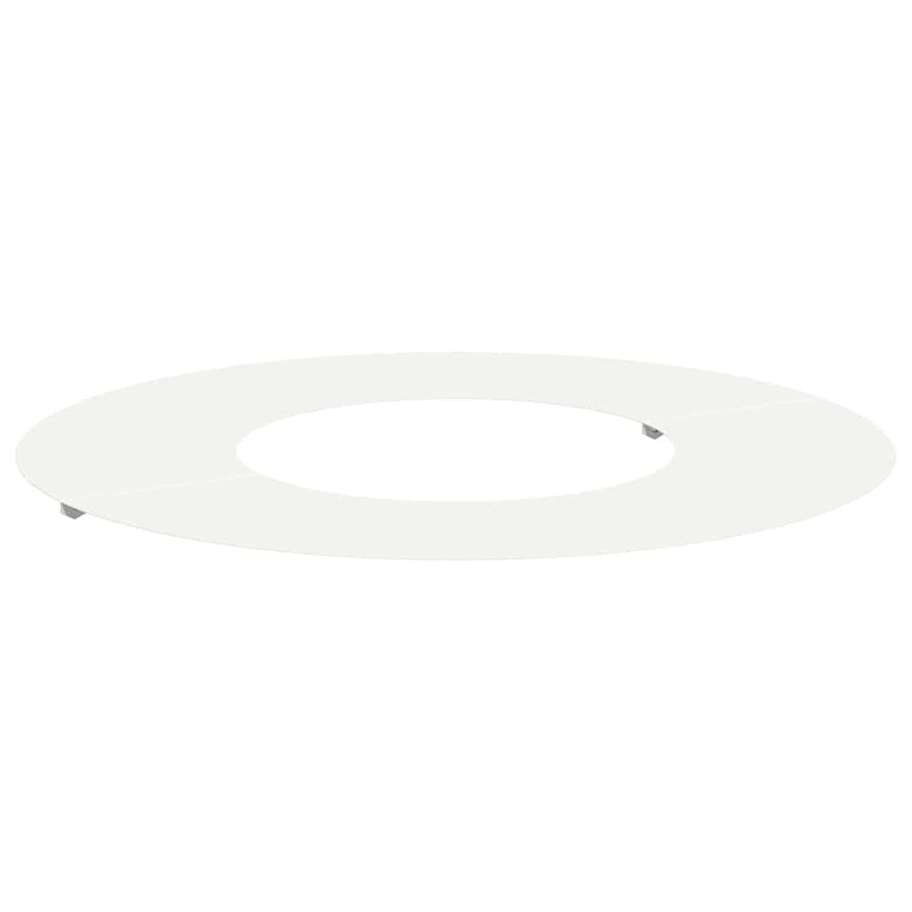 vidaXL adatto per Anello d'Albero Piatto Bianco Ø30/60 cm Acciaio